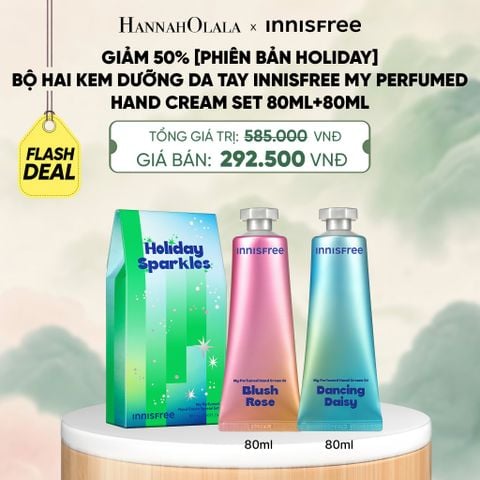  GIẢM 50% [PHIÊN BẢN HOLIDAYS] BỘ HAI KEM DƯỠNG DA TAY INNISFREE MY PERFUMED HAND CREAM SET 80ML+80ML - A1622 
