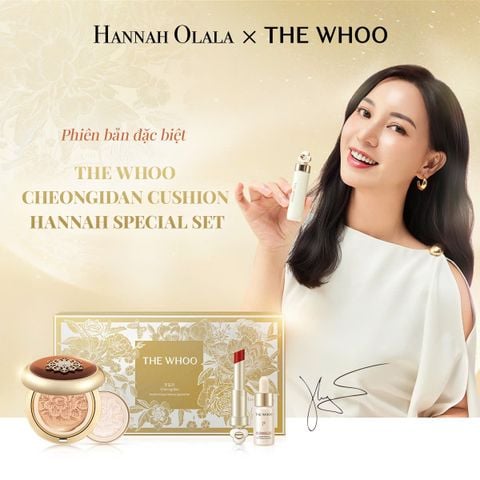  ĐỘC QUYỀN HANNAH OLALA - CUSHION NGỪA LÃO HÓA WHOO CHEONGIDAN ESSENCE CUSHION SPF50+/PA+++ - MÀU 21 