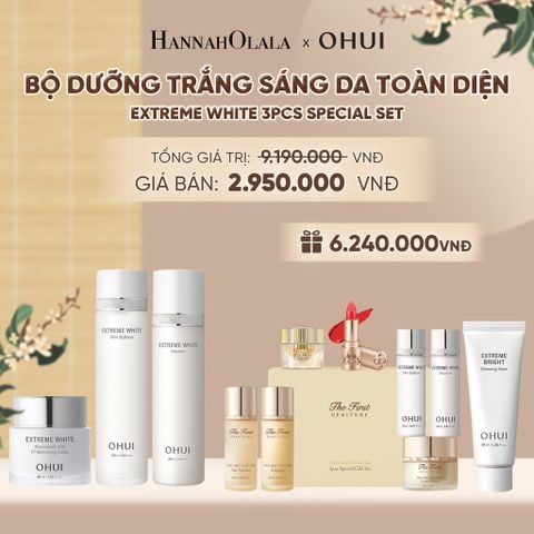  BỘ DƯỠNG TRẮNG SÁNG DA TOÀN DIỆN OHUI EXTREME WHITE 3PCS SPECIAL SET - A22 
