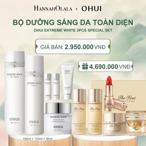  BỘ DƯỠNG TRẮNG SÁNG DA TOÀN DIỆN OHUI EXTREME WHITE 3PCS SPECIAL SET - A1022 