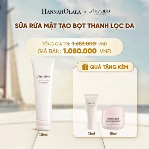  SỮA RỬA MẶT TẠO BỌT GIÚP THANH LỌC DA SHISEIDO CLARIFYING CLEANSING FOAM 125ML - DEAL 10 - D13 