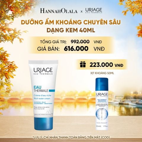 DƯỠNG ẨM KHOÁNG CHUYÊN SÂU DẠNG KEM URIAGE EAU THERMALE CRÈME D'EAU 40ML - E664 