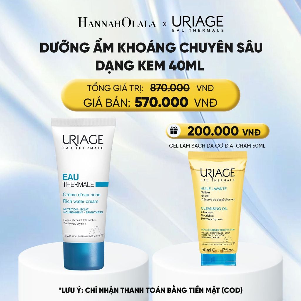  DƯỠNG ẨM KHOÁNG CHUYÊN SÂU DẠNG KEM URIAGE EAU THERMALE CRÈME D'EAU 40ML - E201 