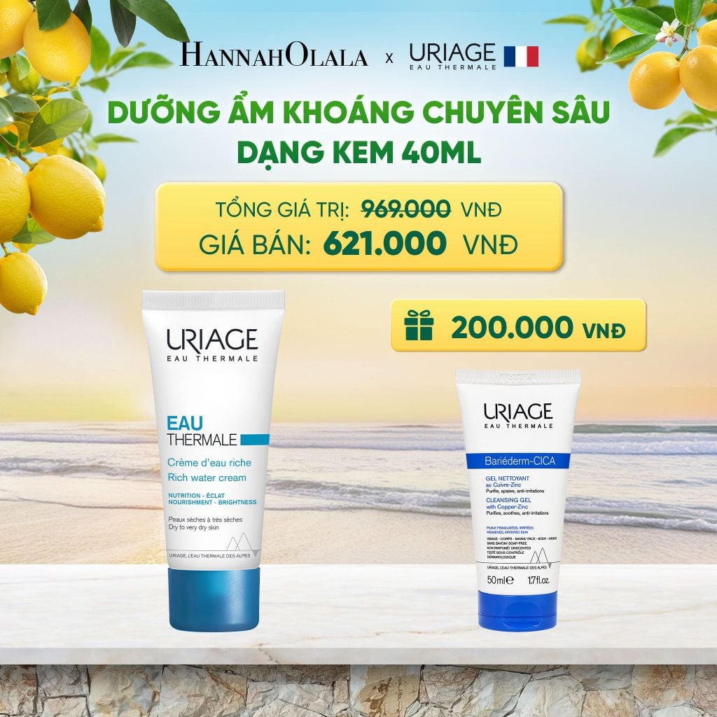  DƯỠNG ẨM KHOÁNG CHUYÊN SÂU DẠNG KEM URIAGE EAU THERMALE CRÈME D'EAU 40ML - A1593 