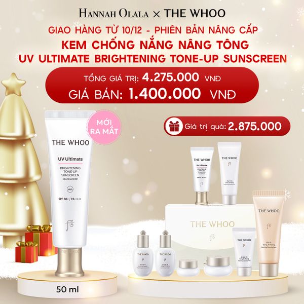  A363_DEAL 29: [PRE-ORDER] PHIÊN BẢN NÂNG CẤP - SỮA CHỐNG NẮNG NÂNG TÔNG THE WHOO UV ULTIMATE BRIGHTENING TONE-UP SUNSCREEN SPECIAL SET - GIAO HÀNG TỪ NGÀY 10/12 