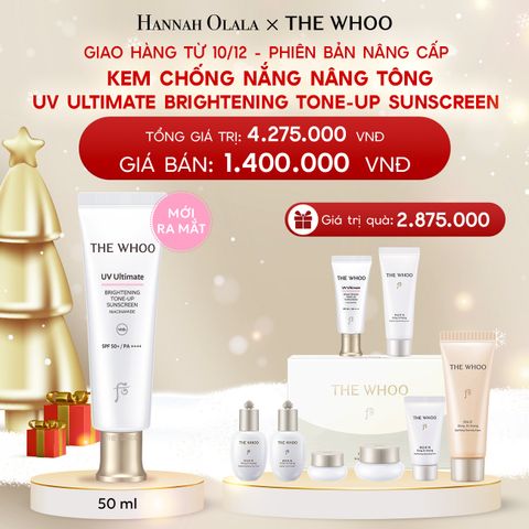  A363_DEAL 29: [PRE-ORDER] PHIÊN BẢN NÂNG CẤP - SỮA CHỐNG NẮNG NÂNG TÔNG THE WHOO UV ULTIMATE BRIGHTENING TONE-UP SUNSCREEN SPECIAL SET - GIAO HÀNG TỪ NGÀY 10/12 