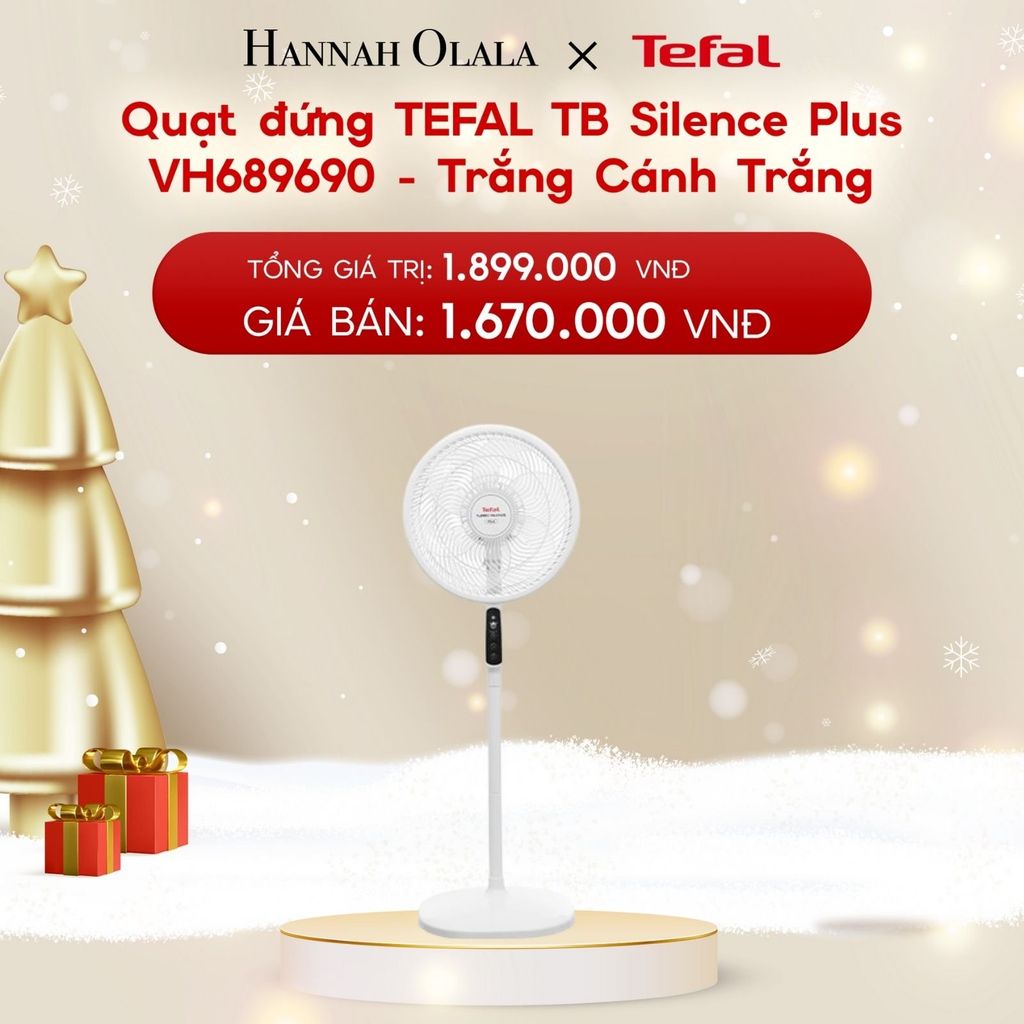  A1174_DEAL 14.1: QUẠT ĐỨNG TEFAL TB SILENCE PLUS VH689690 