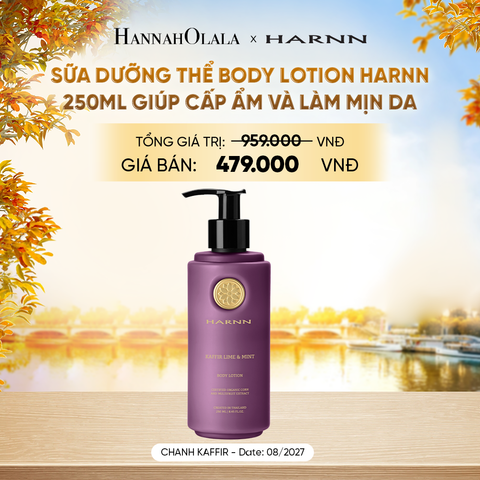  [SALE CẬN DATE] SỮA DƯỠNG THỂ BODY LOTION HARNN 250ML - GIÚP CẤP ẨM VÀ LÀM MỊN DA - E207 