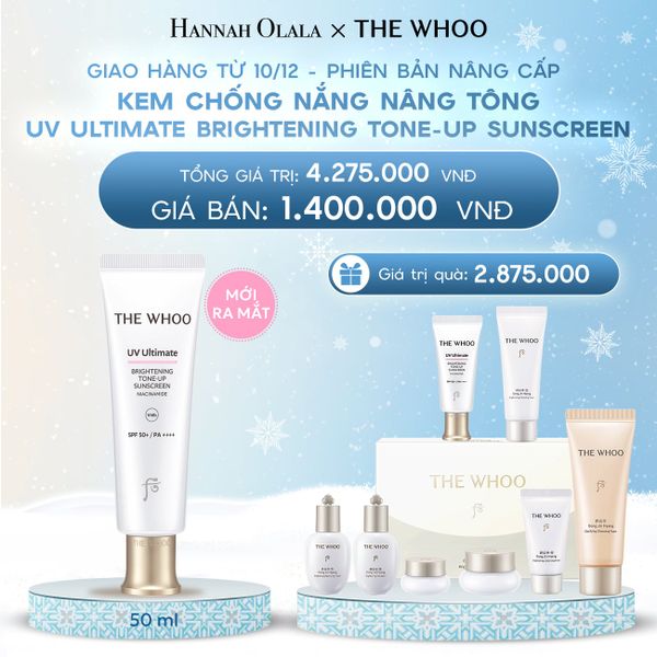  C32_DEAL 29: [PRE-ORDER] PHIÊN BẢN NÂNG CẤP - SỮA CHỐNG NẮNG NÂNG TÔNG THE WHOO UV ULTIMATE BRIGHTENING TONE-UP SUNSCREEN SPECIAL SET - GIAO HÀNG TỪ NGÀY 10/12 