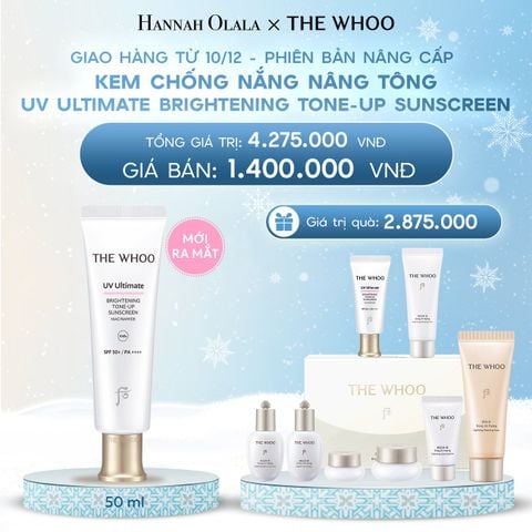  DEAL 29: [PRE-ORDER] PHIÊN BẢN NÂNG CẤP - SỮA CHỐNG NẮNG NÂNG TÔNG THE WHOO UV ULTIMATE BRIGHTENING TONE-UP SUNSCREEN SPECIAL SET - GIAO HÀNG TỪ NGÀY 10/12 