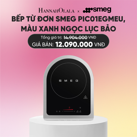  BẾP TỪ ĐƠN SMEG PIC01EGMEU, MÀU XANH NGỌC LỤC BẢO 