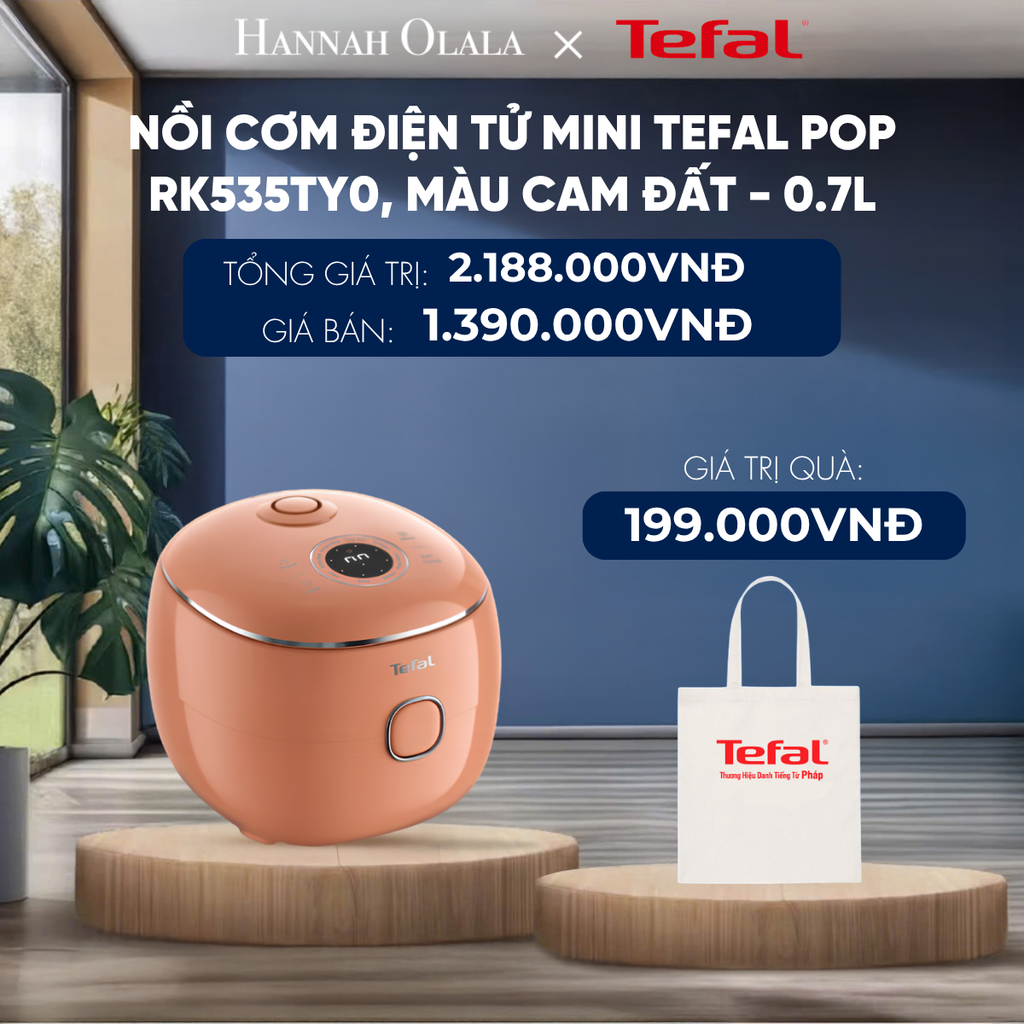  NỒI CƠM ĐIỆN TỬ MINI TEFAL POP - 0.7L 