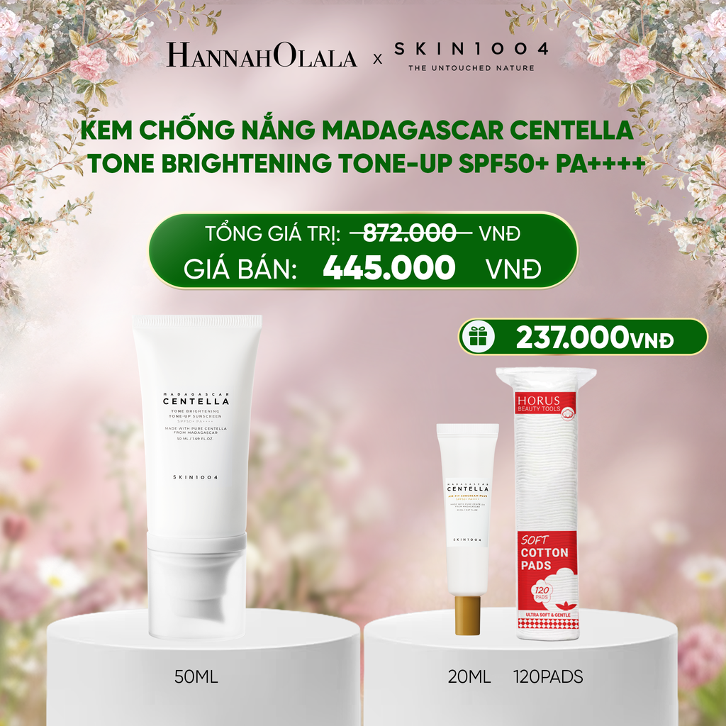  E402_DEAL 2: SKIN1004 KEM CHỐNG NẮNG MADAGASCAR CENTELLA TONE BRIGHTENING TONE-UP SUNSCREEN SPF50+ PA++++ 50ML 