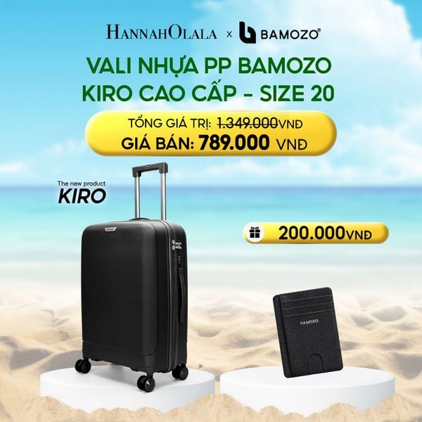 VALI BAMOZO KIRO NHỰA PP CAO CẤP CHỐNG VỠ, CHỐNG RẠCH (TẶNG VÍ THẺ DA CARD HOLDER BAMOZO) 