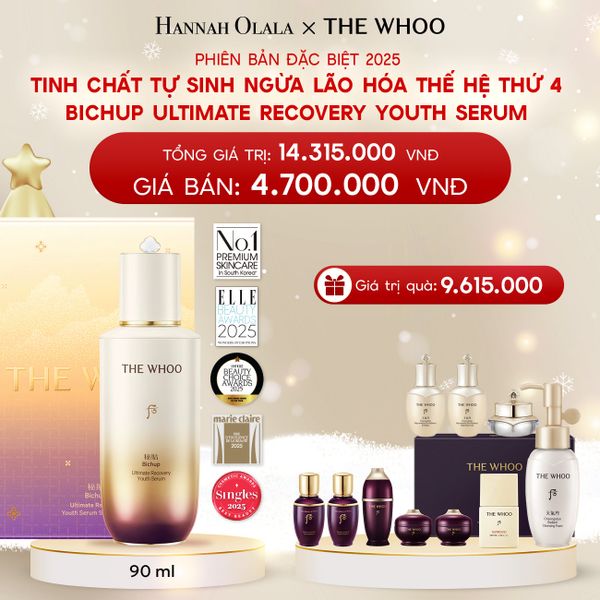  A343_OFF-DEAL 2: PHIÊN BẢN ĐẶC BIỆT 2025 - TINH CHẤT TỰ SINH NGỪA LÃO HÓA THẾ HỆ THỨ 4 THE WHOO BICHUP ULTIMATE RECOVERY YOUTH SERUM 90ML 