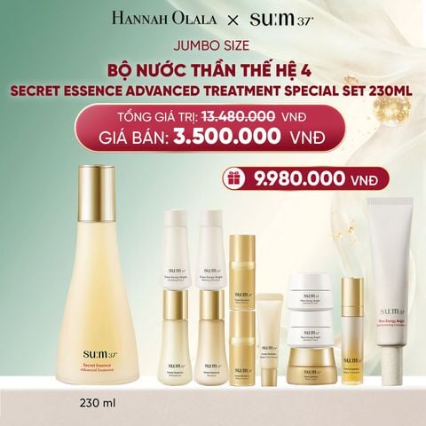  DEAL 29: JUMBO SIZE - BỘ NƯỚC THẦN THẾ HỆ 4 SU:M37 SECRET ESSENCE ADVANCED TREATMENT SPECIAL SET 230ML 