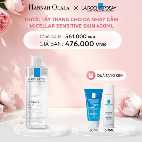  E122: DEAL 2 NƯỚC TẨY TRANG CHO DA NHẠY CẢM MICELLAR SENSITIVE SKIN 400ML 