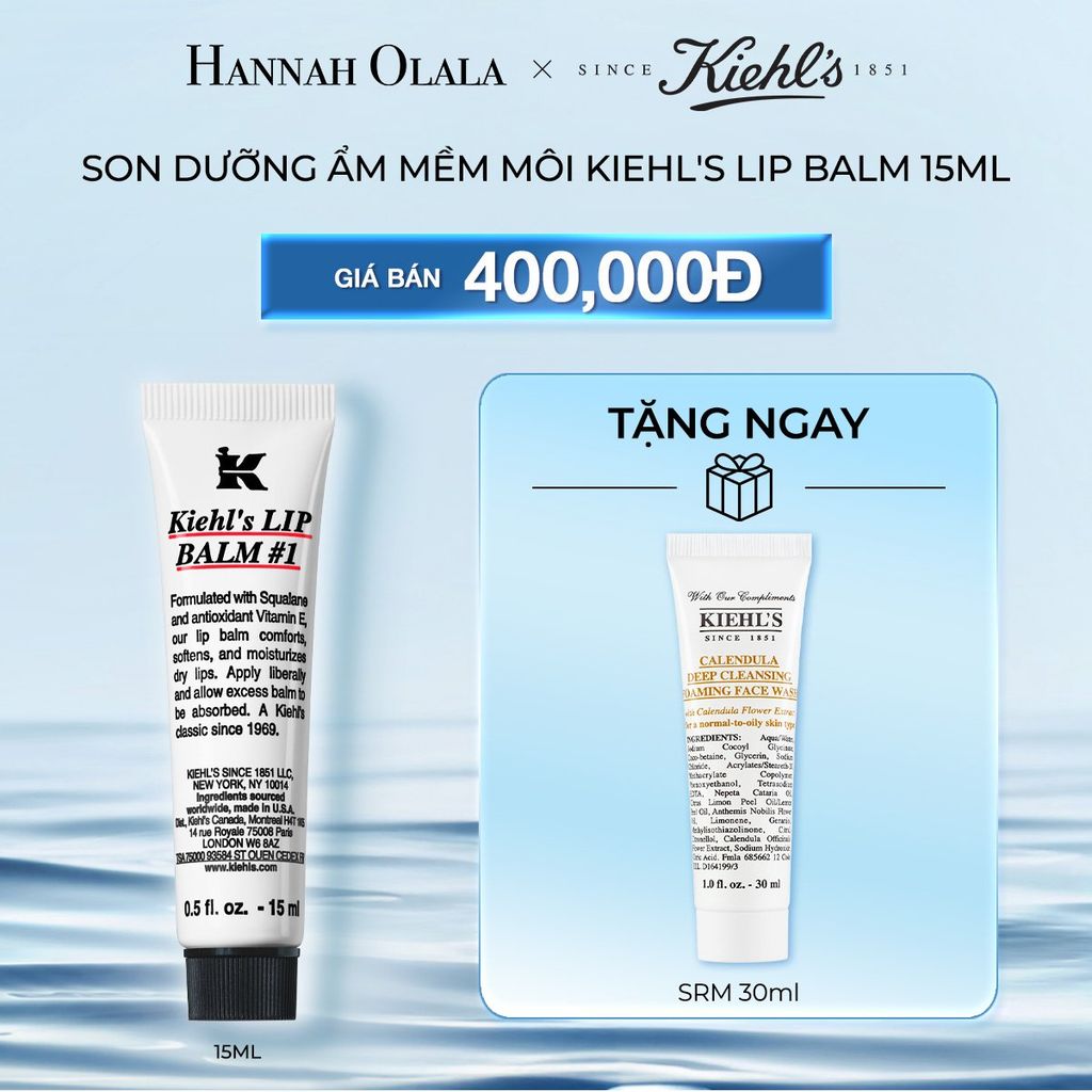  DEAL 2: SON DƯỠNG ẨM MỀM MÔI KIEHL'S LIP BALM 15ML 