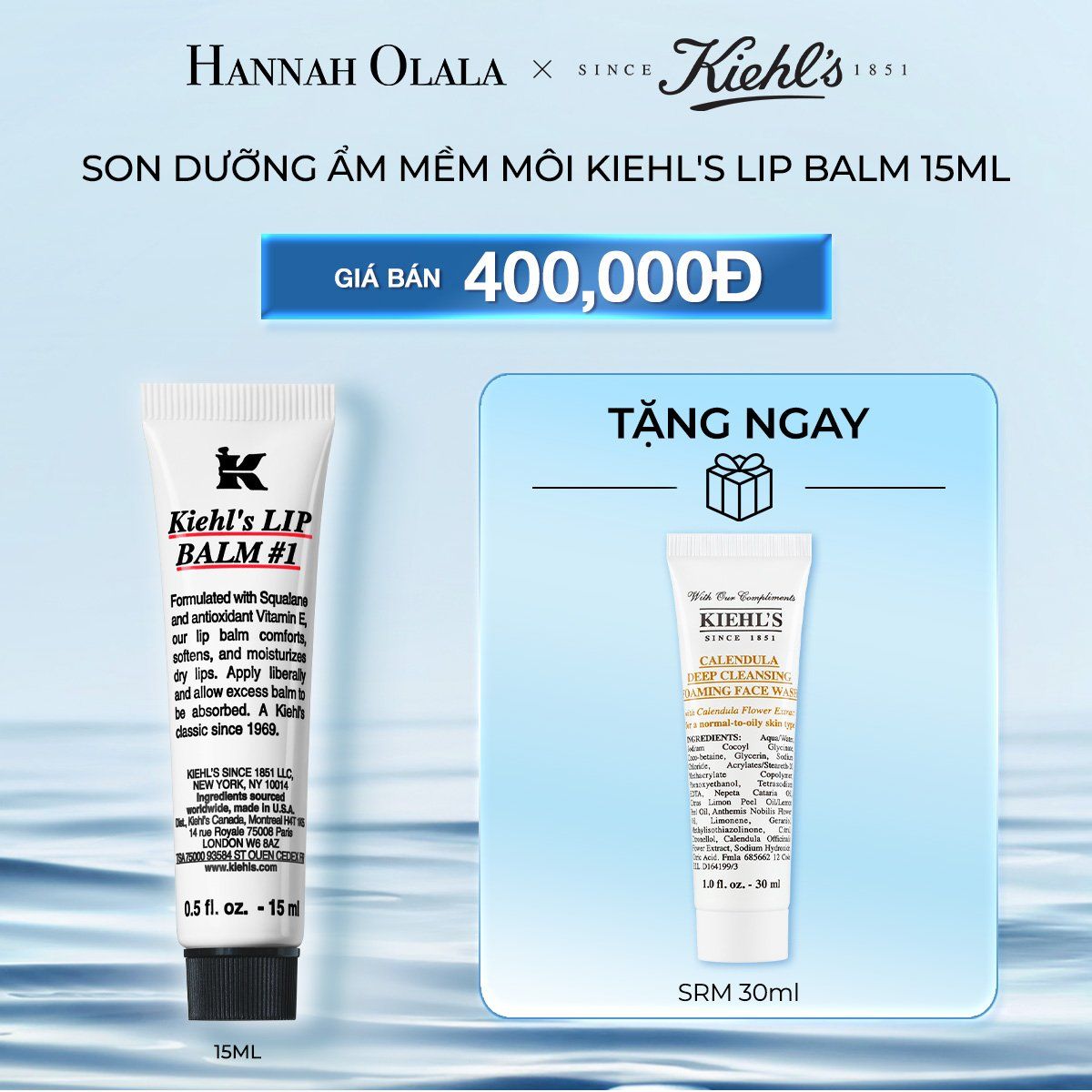  DEAL 2: SON DƯỠNG ẨM MỀM MÔI KIEHL'S LIP BALM 15ML 