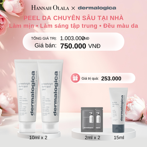  E427: DEAL 2: COMBO 2 PEEL CẢI THIỆN BỀ MẶT DA LÀM SÁNG RÕ RỆT CÁC ĐỐM NÂU POWERBRIGHT DARK SPOT PEEL 10ML 