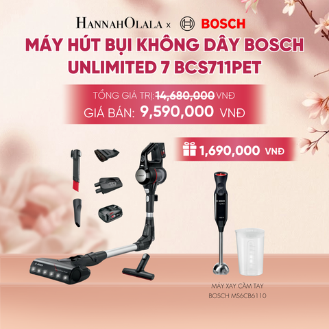 MÁY HÚT BỤI KHÔNG DÂY BOSCH UNLIMITED 7 BCS711PET - A1537 
