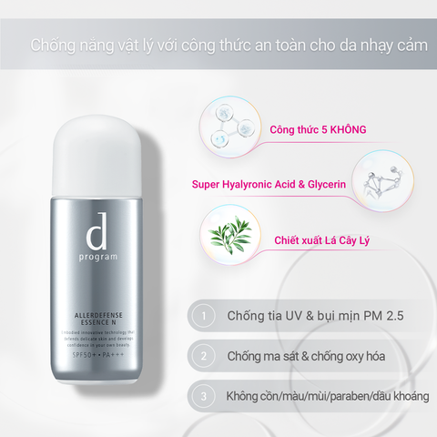  A35_[FLASH DEAL] DEAL 4: BỘ ĐÔI TINH CHẤT CHỐNG NẮNG KIỀM DẦU AN TOÀN CHO DA NHẠY CẢM D PROGRAM ALLERDEFENSE ESSENCE 40ML 