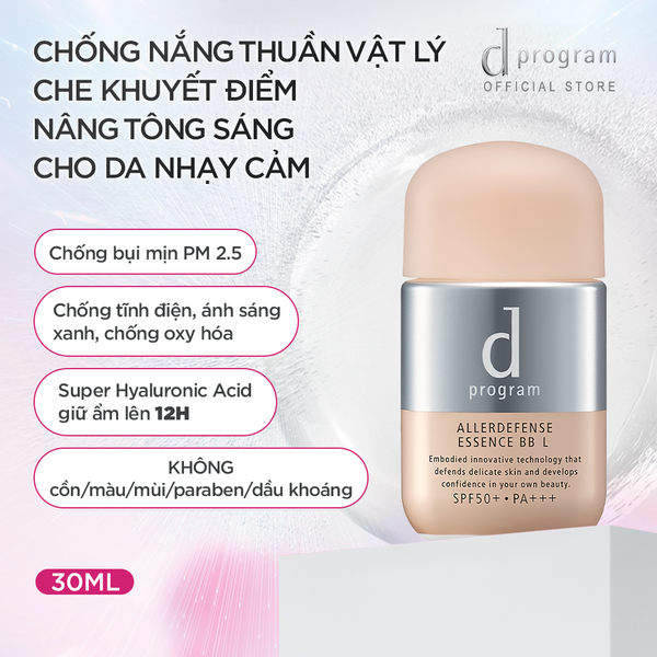  DEAL 15: TINH CHẤT CHỐNG NẮNG TRANG ĐIỂM TÔNG SÁNG AN TOÀN CHO DA NHẠY CẢM D PROGRAM ALLERFENSE ESSENCE BB 30ML 