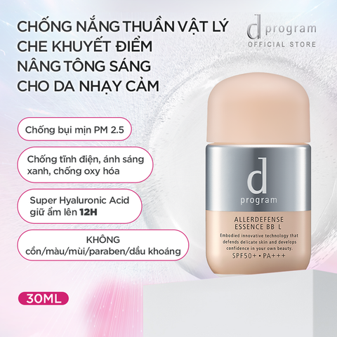  DEAL 15: TINH CHẤT CHỐNG NẮNG TRANG ĐIỂM TÔNG SÁNG AN TOÀN CHO DA NHẠY CẢM D PROGRAM ALLERFENSE ESSENCE BB 30ML 