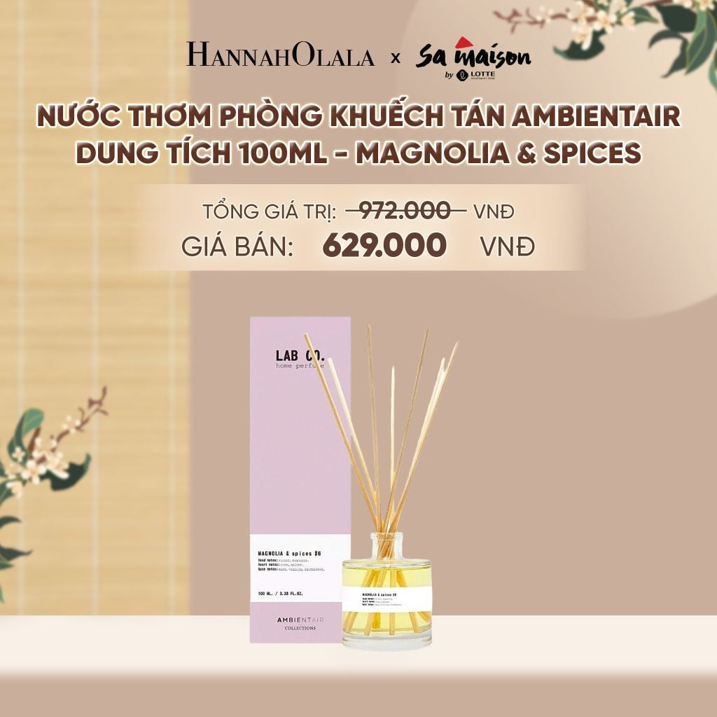  NƯỚC THƠM PHÒNG KHUẾCH TÁN AMBIENTAIR, DUNG TÍCH 100ML - DEAL 3 - A1810 