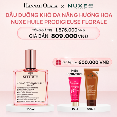  E918_DEAL 1: DẦU DƯỠNG KHÔ ĐA NĂNG NUXE HUILE PRODIGIEUSE MULTI-PURPOSE DRY OIL 100ML (CHỌN HƯƠNG) 