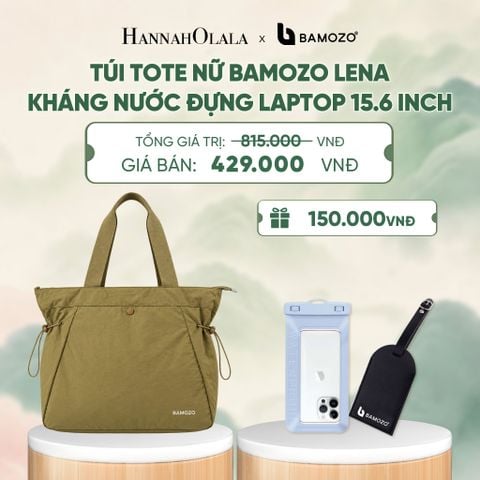  TÚI TOTE NỮ BAMOZO LENA KHÁNG NƯỚC ĐỰNG LAPTOP 15.6 INCH, TÚI ĐI LÀM CÔNG SỞ THỜI TRANG CAO CẤP (TAG THẺ DA CHỐNG THẤT LẠC + TÚI ĐỰNG ĐIỆN THOẠI CHỐNG NƯỚC) - A740 