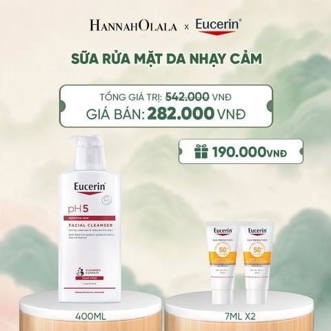  SỮA RỬA MẶT KHÔNG GÂY KÍCH ỨNG CHO DA NHẠY CẢM EUCERIN PH5 FACIAL CLEANSER 400ML - A011 
