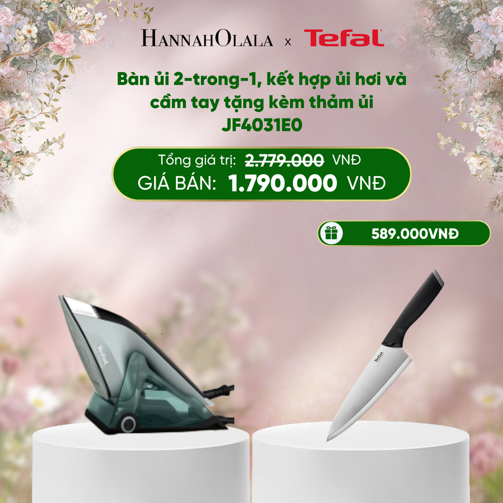  E307_DEAL 2: BÀN ỦI 2-TRONG-1, KẾT HỢP ỦI HƠI VÀ CẦM TAY TẶNG KÈM THẢM ỦI, JF4031E0 