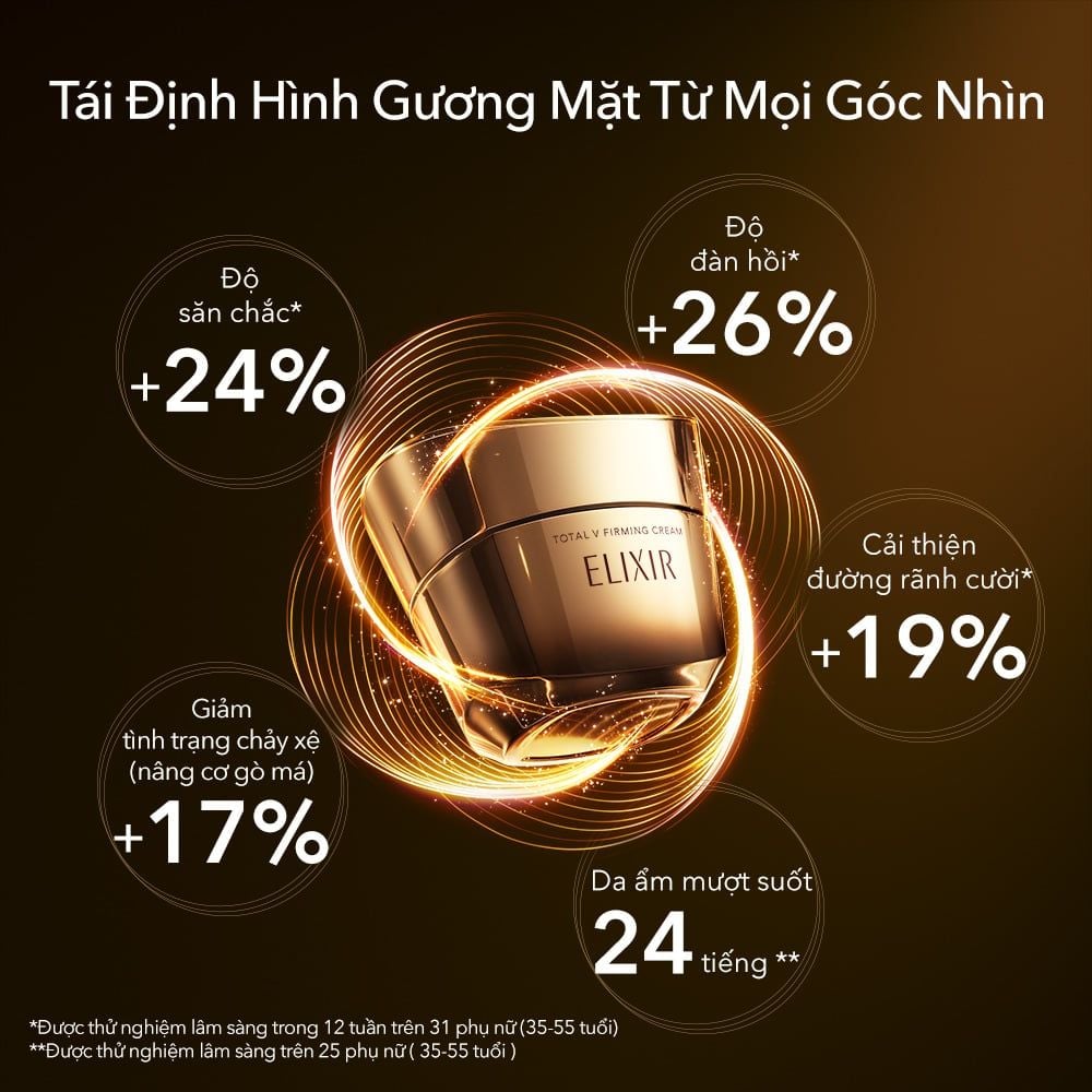  A63: DEAL 3: KEM DƯỠNG CẢI THIỆN CHẢY XỆ NGĂN NGỪA LÃO HÓA ELIXIR TOTAL V FIRMING CREAM 50G 