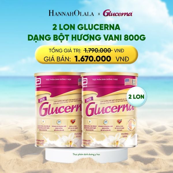  DEAL_2: 2 LON GLUCERNA DẠNG BỘT HƯƠNG VANI 800G 