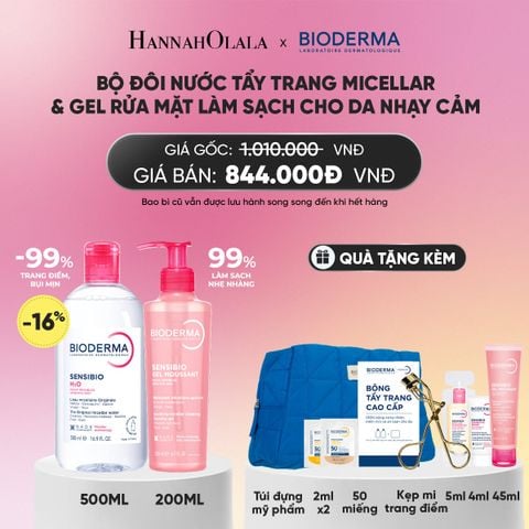  BỘ ĐÔI NƯỚC TẨY TRANG MICELLAR VÀ GEL RỬA MẶT LÀM SẠCH TOÀN DIỆN CHO DA NHẠY CẢM_A2106 