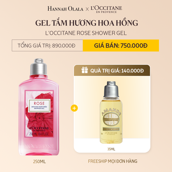  DEAL 1: GEL TẮM HƯƠNG HOA HỒNG L'OCCITANE ROSE SHOWER GEL 250ML 