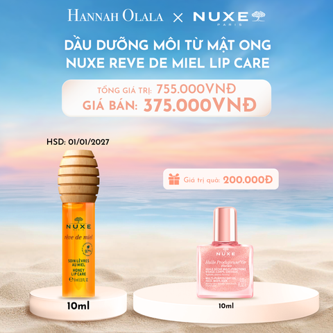  C142_DEAL 2: DẦU DƯỠNG MÔI MẬT ONG NUXE REVE DE MIEL HONEY LIP CARE 10ML 