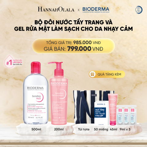  DEAL 2: BỘ ĐÔI NƯỚC TẨY TRANG MICELLAR VÀ GEL RỬA MẶT LÀM SẠCH TOÀN DIỆN CHO DA NHẠY CẢM 