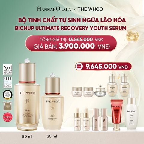  DEAL 2: PHIÊN BẢN ĐẶC BIỆT 2026 - BỘ TINH CHẤT TỰ SINH NGỪA LÃO HÓA THẾ HỆ THỨ 4 THE WHOO BICHUP ULTIMATE RECOVERY YOUTH SERUM DUO SPECIAL SET 