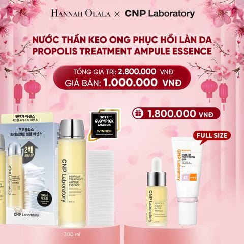  DEAL 2: JUMBO SIZE - BỘ NƯỚC THẦN KEO ONG PHỤC HỒI LÀN DA CNP PROPOLIS TREATMENT AMPULE ESSENCE 300ML 