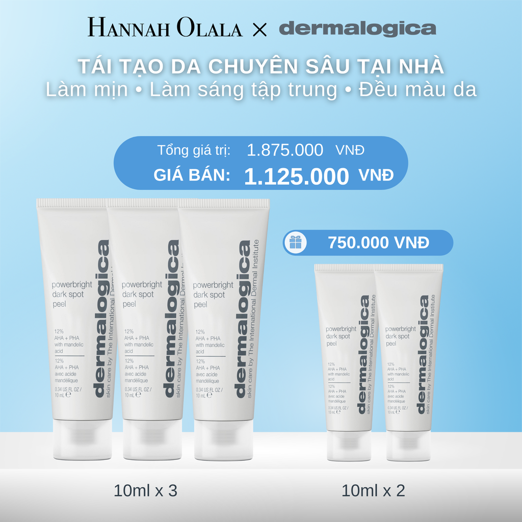  DEAL 2: MUA 3 TẶNG 2 PEEL CẢI THIỆN BỀ MẶT DA LÀM SÁNG RÕ RỆT CÁC ĐỐM NÂU POWERBRIGHT DARK SPOT PEEL 10ML 