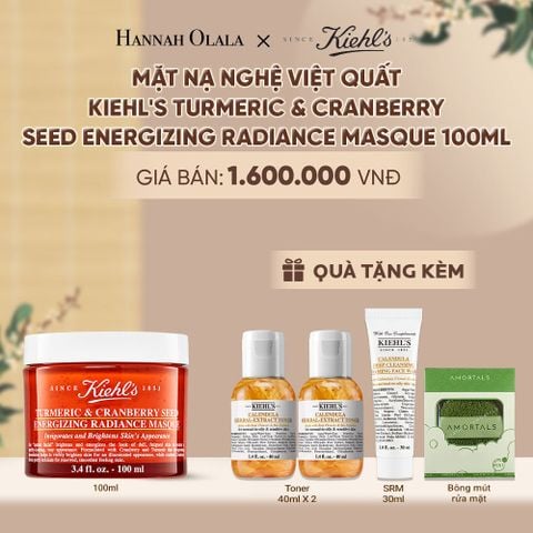  MẶT NẠ NGHỆ VÀ VIỆT QUẤT KIEHL'S GIÚP LÀM SÁNG DA KIEHL'S TURMERIC & CRANBERRY SEED ENERGIZING RADIANCE MASQUE 