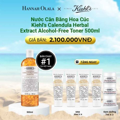  DEAL 3: NƯỚC CÂN BẰNG HOA CÚC KIEHL'S CALENDULA HERBAL EXTRACT ALCOHOL-FREE TONER 500ML 