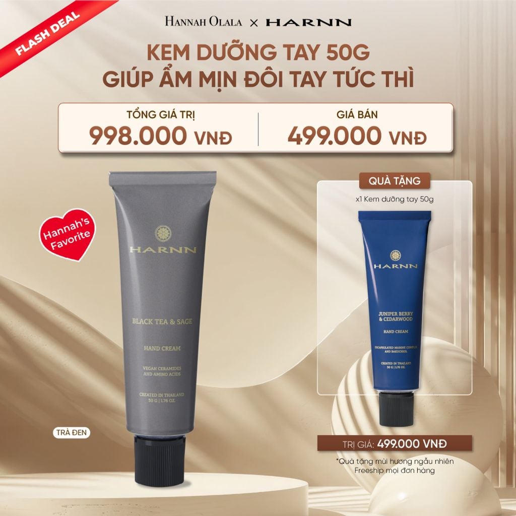  DEAL 2: [FLASH DEAL] [MUA 1 TẶNG 1] KEM DƯỠNG TAY HARNN 50G GIÚP ẨM MỊN ĐÔI TAY TỨC THÌ 