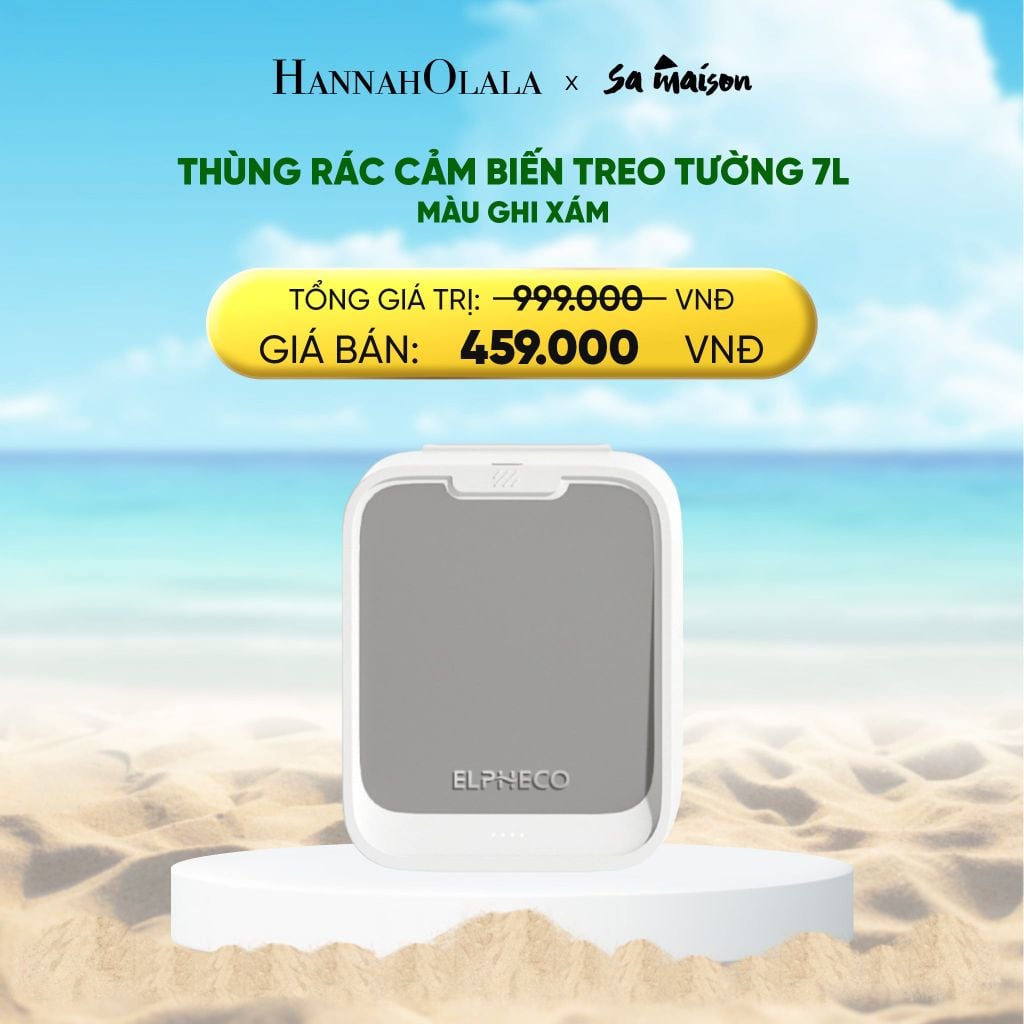  DEAL 9: THÙNG RÁC CẢM BIẾN TREO TƯỜNG MỞ CÁNH/ GẮN TỦ 7L 