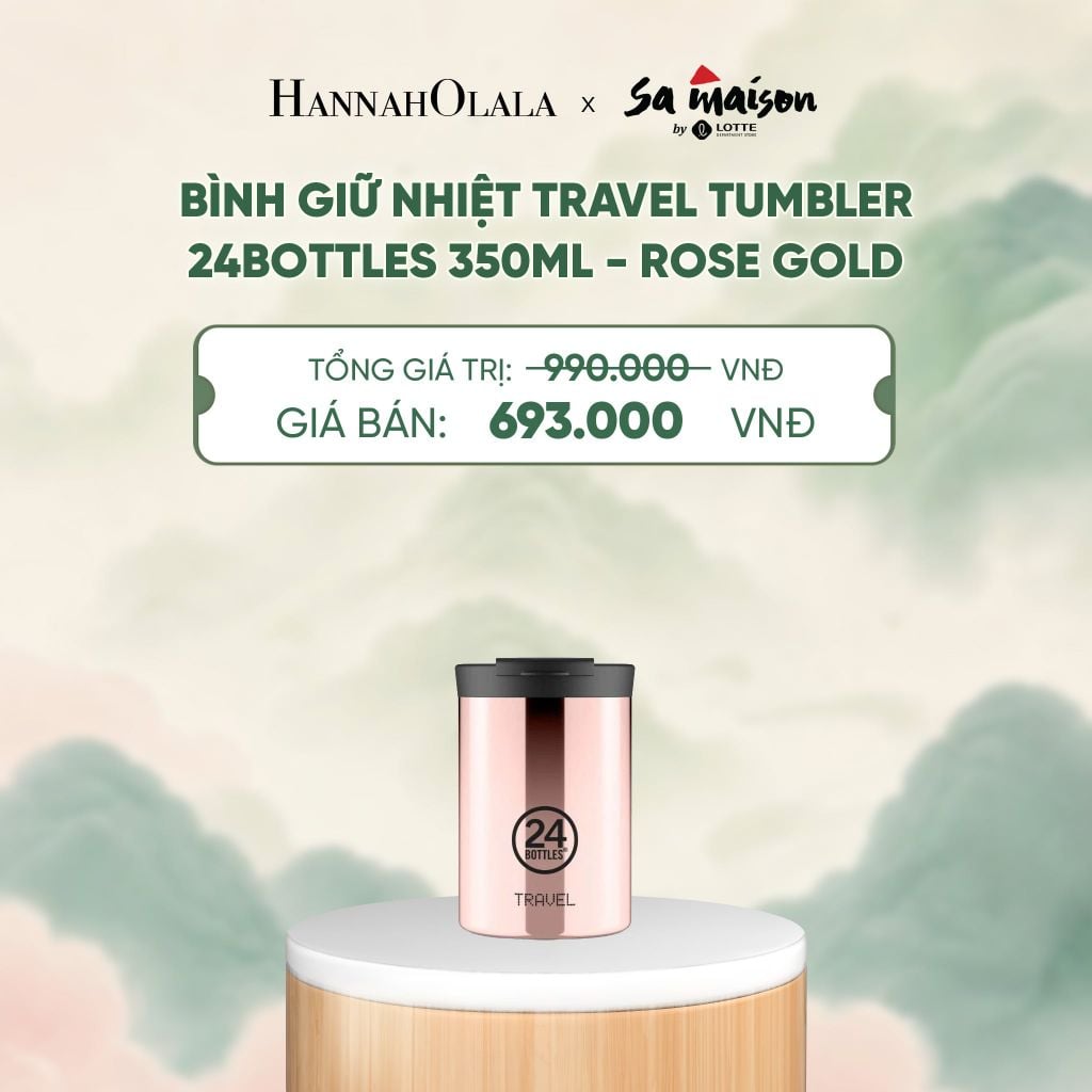  BÌNH GIỮ NHIỆT TRAVEL TUMBLER 24BOTTLES 350ML - DEAL 1 - A1735 