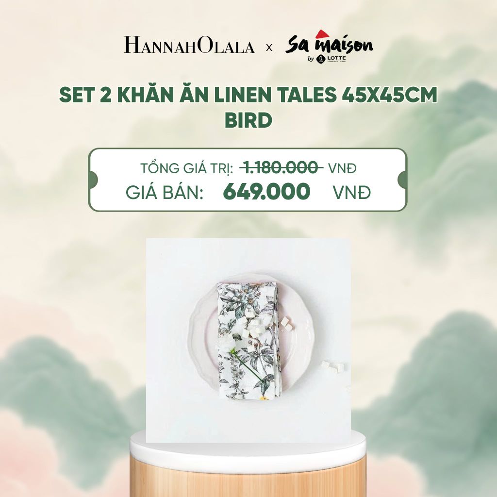  SET 2 KHĂN ĂN LINEN TALES 45X45CM - DEAL 4 - A1773 