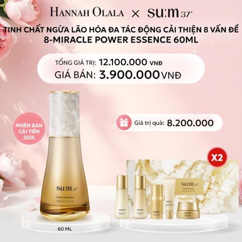  E789: DEAL 29: PHIÊN BẢN CẢI TIẾN 2025 - TINH CHẤT NGỪA LÃO HÓA ĐA TÁC ĐỘNG CẢI THIỆN 8 VẤN ĐỀ SU:M37 8-MIRACLE POWER ESSENCE 60ML - [GIAO HÀNG TỪ 03/10] 
