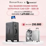  E52_DEAL 4: VALI BAMOZO KHUNG NHÔM ULTRAPACK CAO CẤP (TẶNG BỌC VALI CC TRONG SUỐT + TÚI ĐỰNG GIÀY) 